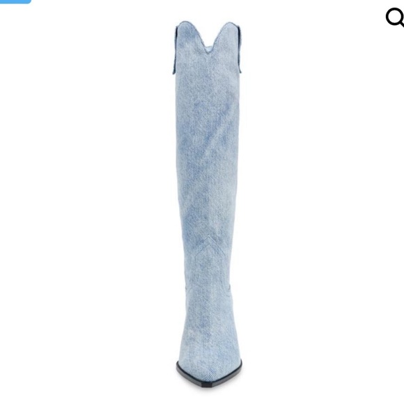 Steve Madden Light Blue Heeled Boots - Picture 2 of 6